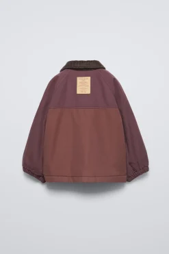 Niños ZARA 1½ - 6 Años·Abrigos|6 - 18 Meses·Abrigos / Buzos<CHAQUETA COMBINADA BOLSILLOS