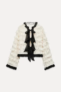 Sale CHAQUETA COMBINADA FLECOS Mujer Cárdigan / Jerséis|Punto