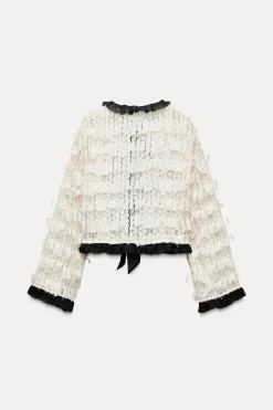 Sale CHAQUETA COMBINADA FLECOS Mujer Cárdigan / Jerséis|Punto