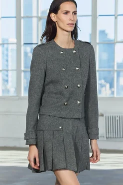 Online CHAQUETA CON LANA BOTONES ZW COLLECTION Mujer Blazers / Chalecos