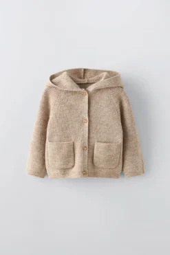 Niños ZARA 0 - 6 Meses·Punto|0 - 6 Meses·Básicos<CHAQUETA CON LANA Y CASHMERE