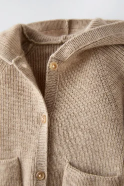 Niños ZARA 0 - 6 Meses·Punto|0 - 6 Meses·Básicos<CHAQUETA CON LANA Y CASHMERE