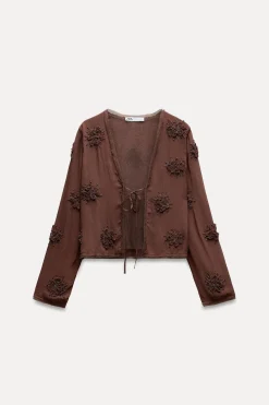 Clearance CHAQUETA CORTA BORDADOS ABALORIOS Mujer Cárdigan / Jerséis|Punto