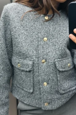 Online CHAQUETA CORTA BOUCLÉ Mujer Chaquetas / Cazadoras