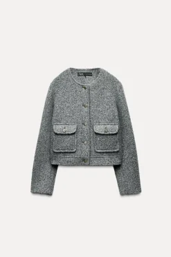 Online CHAQUETA CORTA BOUCLÉ Mujer Chaquetas / Cazadoras