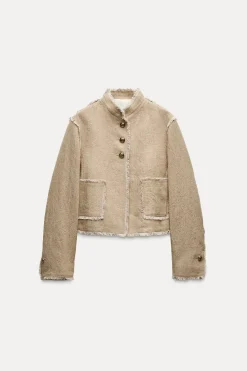 Fashion CHAQUETA CORTA DESFLECADA ZW COLLECTION Mujer Chaquetas / Cazadoras