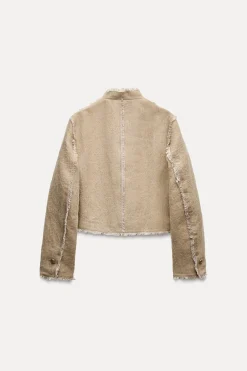 Fashion CHAQUETA CORTA DESFLECADA ZW COLLECTION Mujer Chaquetas / Cazadoras