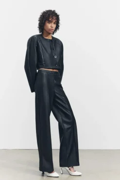 Hot CHAQUETA CORTA EFECTO PIEL Mujer Chaquetas / Cazadoras