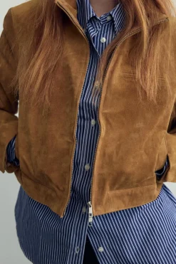 Hot CHAQUETA CROP 100% PIEL Mujer Chaquetas / Cazadoras