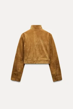 Hot CHAQUETA CROP 100% PIEL Mujer Chaquetas / Cazadoras