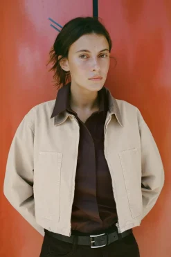 Hot CHAQUETA CROP CONTRASTE Mujer Chaquetas / Cazadoras