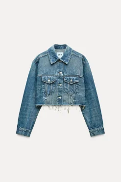 Hot CHAQUETA CROP DENIM TRF Mujer Chaquetas / Cazadoras