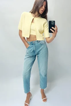 New CHAQUETA CROP PUNTO Mujer Cárdigan / Jerséis|Punto