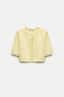 New CHAQUETA CROP PUNTO Mujer Cárdigan / Jerséis|Punto