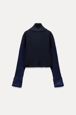 Hot CHAQUETA CROP PUNTO RIB Mujer Cárdigan / Jerséis|Punto