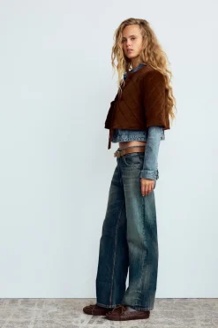 Fashion CHAQUETA CROP TACTO SUAVE Mujer Chaquetas / Cazadoras