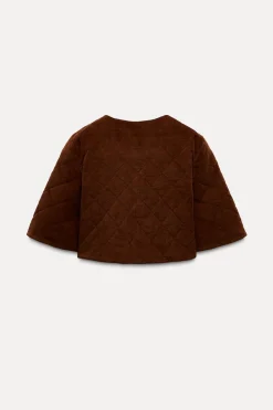 Fashion CHAQUETA CROP TACTO SUAVE Mujer Chaquetas / Cazadoras