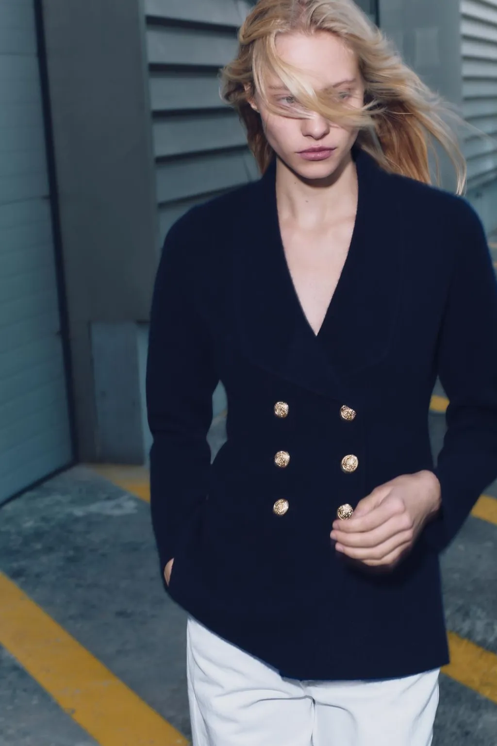 Clearance CHAQUETA CRUZADA 100% LANA Mujer Cárdigan / Jerséis|Punto