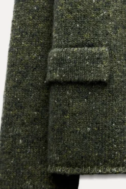 Best CHAQUETA CRUZADA CON LANA Mujer Cárdigan / Jerséis|Punto