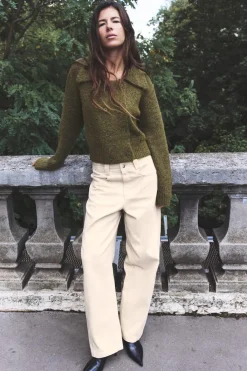 Discount CHAQUETA CRUZADA PUNTO Mujer Cárdigan / Jerséis|Punto