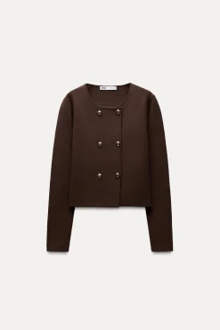 Clearance CHAQUETA CRUZADA PUNTO Mujer Cárdigan / Jerséis|Punto