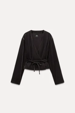 Clearance CHAQUETA CRUZADA TERCIOPELO Mujer Tops / Bodies