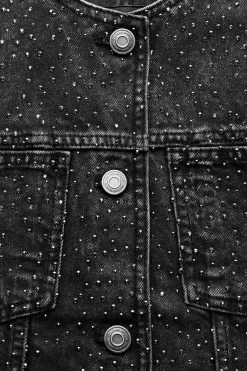 Outlet CHAQUETA DENIM BRILLOS ZW COLLECTION Mujer Chaquetas / Cazadoras