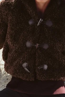 Online CHAQUETA EFECTO PELO ALAMARES Mujer Chaquetas / Cazadoras