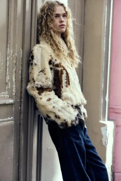 Sale CHAQUETA EFECTO PELO ESTAMPADO ANIMAL Mujer Chaquetas / Cazadoras