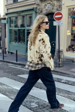 Sale CHAQUETA EFECTO PELO ESTAMPADO ANIMAL Mujer Chaquetas / Cazadoras