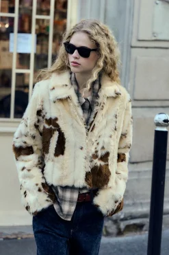 Sale CHAQUETA EFECTO PELO ESTAMPADO ANIMAL Mujer Chaquetas / Cazadoras