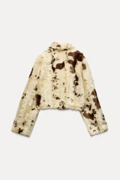 Sale CHAQUETA EFECTO PELO ESTAMPADO ANIMAL Mujer Chaquetas / Cazadoras