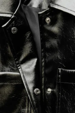 Fashion CHAQUETA EFECTO PIEL Mujer Chaquetas / Cazadoras