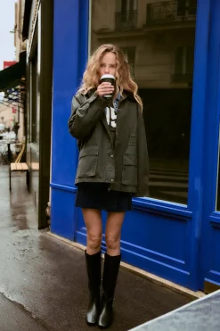 Best CHAQUETA ENCERADA CUELLO PANA Mujer Chaquetas / Cazadoras