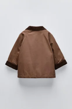 Niños ZARA 1½ - 6 Años·Abrigos|6 - 18 Meses·Abrigos / Buzos<CHAQUETA ENCERADA CUELLO PANA