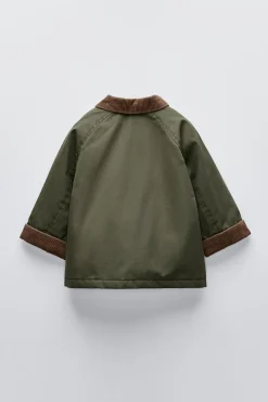 Niños ZARA 1½ - 6 Años·Abrigos|6 - 18 Meses·Abrigos / Buzos<CHAQUETA ENCERADA CUELLO PANA