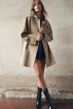 Clearance CHAQUETA ENGOMADA WATER RESISTANT ZW COLLECTION Mujer Abrigos / Anoraks|Chaquetas / Cazadoras