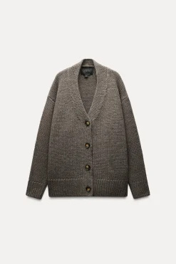 Clearance CHAQUETA ESCOTE PICO 100% LANA Mujer Cárdigan / Jerséis|Punto