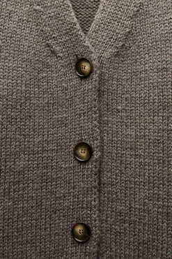 Clearance CHAQUETA ESCOTE PICO 100% LANA Mujer Cárdigan / Jerséis|Punto