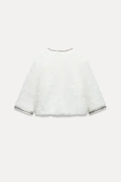 Fashion CHAQUETA ESTRUCTURA ABALORIOS JOYA Mujer Cárdigan / Jerséis|Punto