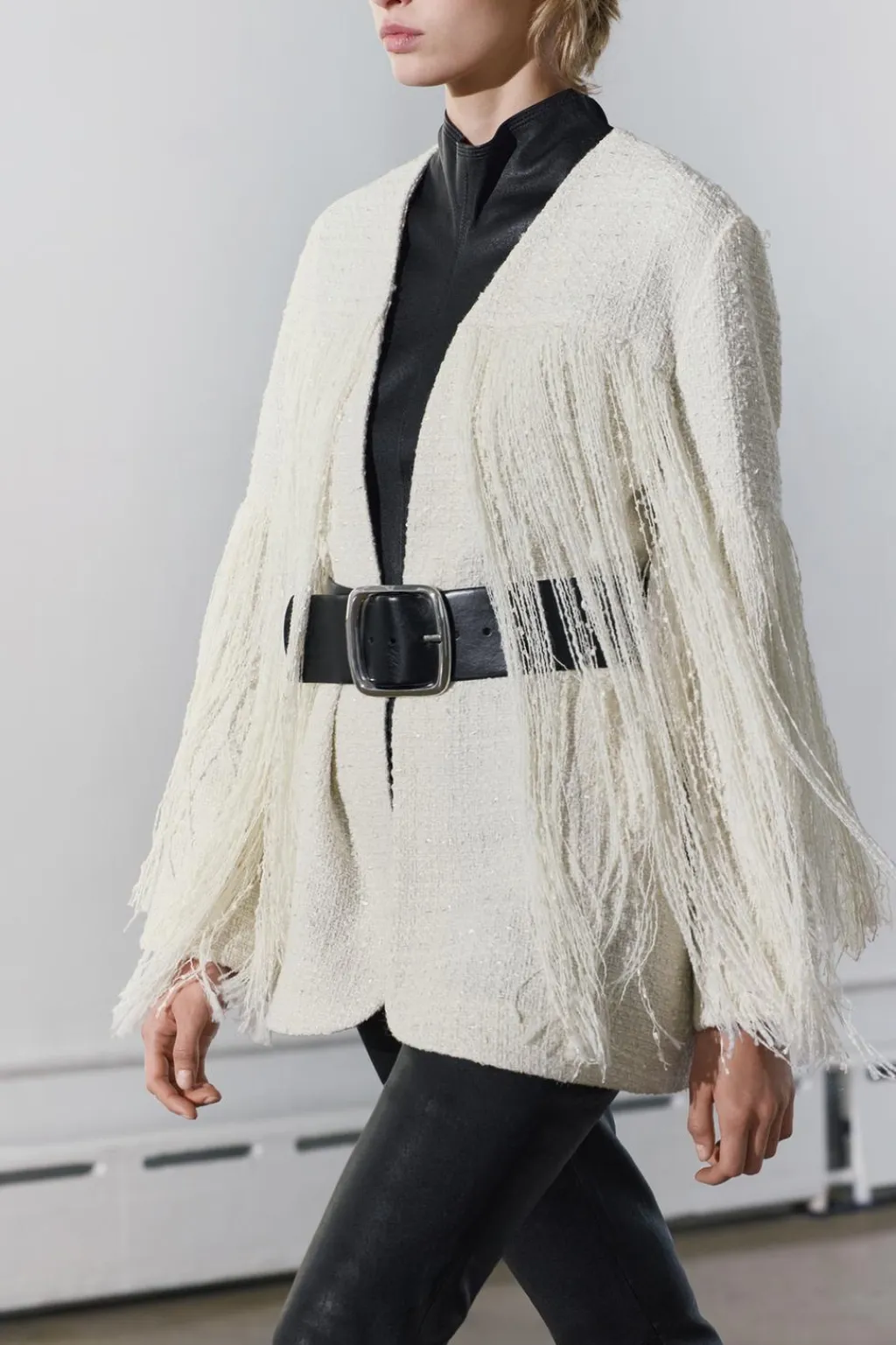 Best CHAQUETA ESTRUCTURA FLECOS ZW COLLECTION Mujer Chaquetas / Cazadoras