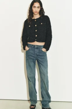 Best CHAQUETA ESTRUCTURA HILO METALIZADO Mujer Cárdigan / Jerséis|Punto