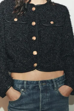 Best CHAQUETA ESTRUCTURA HILO METALIZADO Mujer Cárdigan / Jerséis|Punto