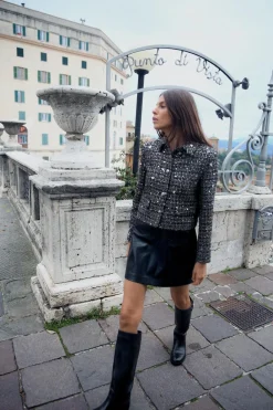 Sale CHAQUETA ESTRUCTURA LENTEJUELAS Mujer Chaquetas / Cazadoras