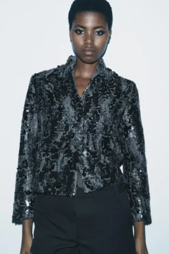 Sale CHAQUETA LENTEJUELAS ZW COLLECTION Mujer Chaquetas / Cazadoras