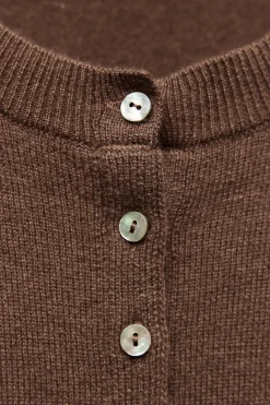 Fashion CHAQUETA LISA 100% CASHMERE Mujer Cárdigan / Jerséis|Punto