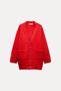 Clearance CHAQUETA OVERSIZE 100% LANA Mujer Cárdigan / Jerséis|Punto