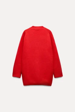 Clearance CHAQUETA OVERSIZE 100% LANA Mujer Cárdigan / Jerséis|Punto