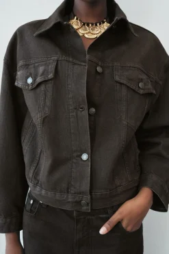 Hot CHAQUETA OVERSIZE ENCERADA ZW COLLECTION Mujer Chaquetas / Cazadoras