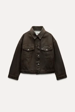 Hot CHAQUETA OVERSIZE ENCERADA ZW COLLECTION Mujer Chaquetas / Cazadoras